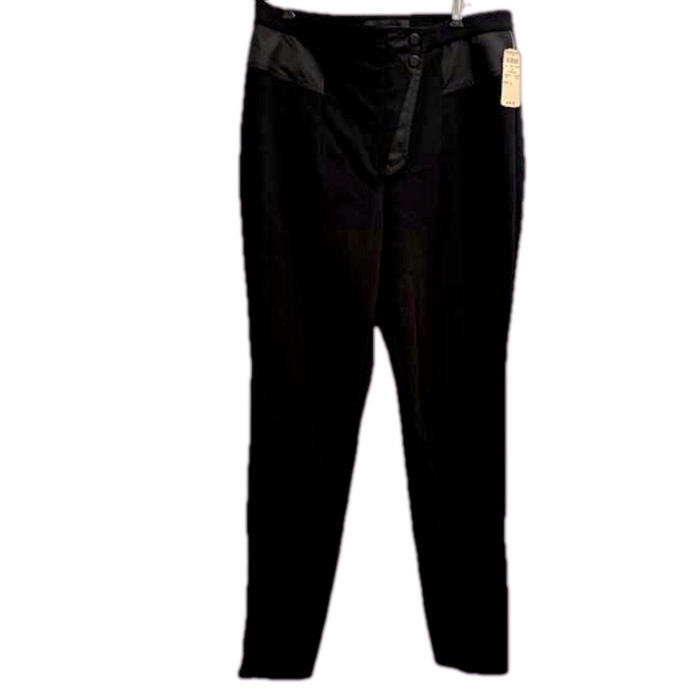 NWT ALEXANDER WANG Stretch Skinny Pant Satin Trim Zipper Ankles Snap Size 8